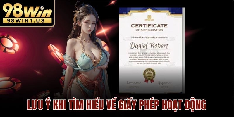 Lưu ý khi tìm hiểu về giấy phép hoạt động